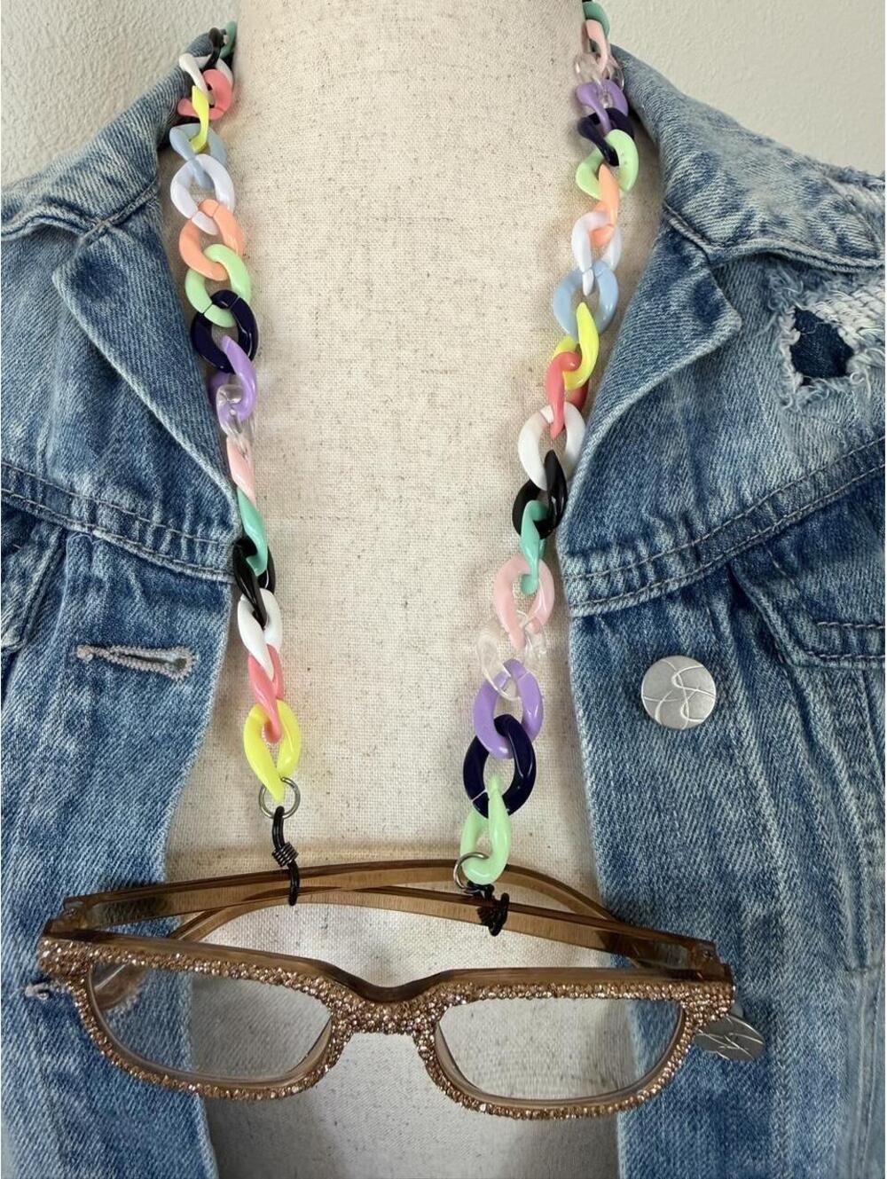 Pastel Acrylic Glasses Chain / Sunglasses Holder Necklace